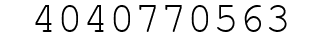 Number 4040770563.