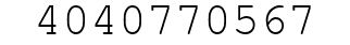 Number 4040770567.
