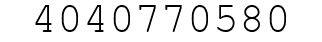 Number 4040770580.