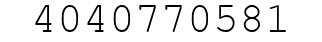 Number 4040770581.