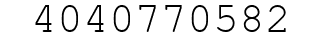 Number 4040770582.