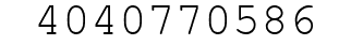 Number 4040770586.