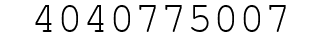 Number 4040775007.