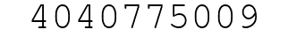 Number 4040775009.