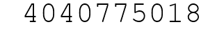Number 4040775018.