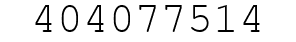 Number 404077514.