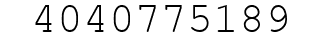 Number 4040775189.