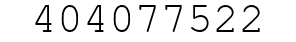Number 404077522.