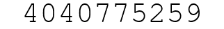 Number 4040775259.