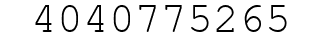 Number 4040775265.