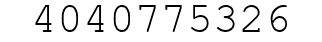 Number 4040775326.