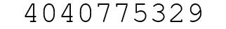 Number 4040775329.