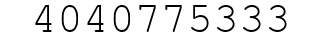 Number 4040775333.