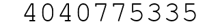 Number 4040775335.