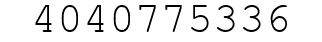 Number 4040775336.
