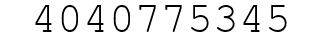 Number 4040775345.