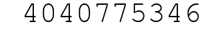 Number 4040775346.