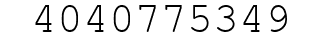 Number 4040775349.