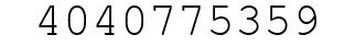 Number 4040775359.