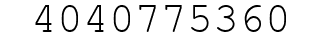 Number 4040775360.