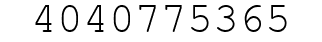 Number 4040775365.