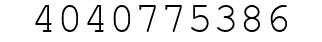 Number 4040775386.