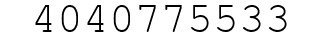 Number 4040775533.