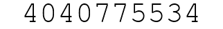 Number 4040775534.