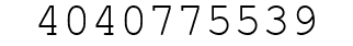 Number 4040775539.
