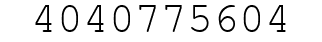 Number 4040775604.