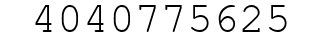 Number 4040775625.