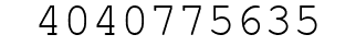 Number 4040775635.
