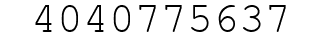 Number 4040775637.