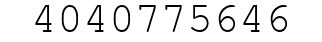Number 4040775646.