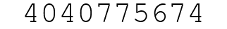 Number 4040775674.