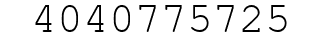 Number 4040775725.