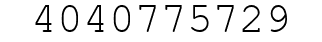Number 4040775729.
