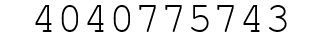 Number 4040775743.