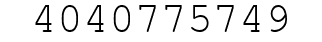 Number 4040775749.