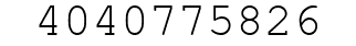 Number 4040775826.