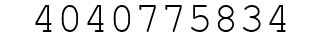 Number 4040775834.