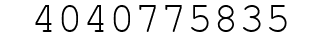 Number 4040775835.