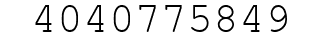Number 4040775849.