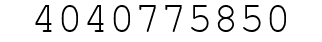 Number 4040775850.