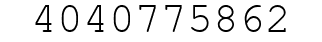 Number 4040775862.