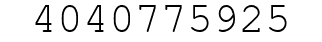 Number 4040775925.