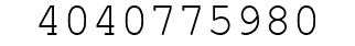 Number 4040775980.