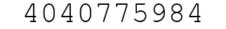 Number 4040775984.