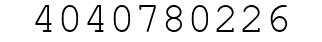 Number 4040780226.