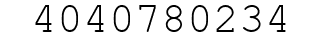 Number 4040780234.